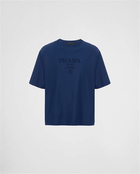 prada navy t shirt|Navy Technical Cotton T.